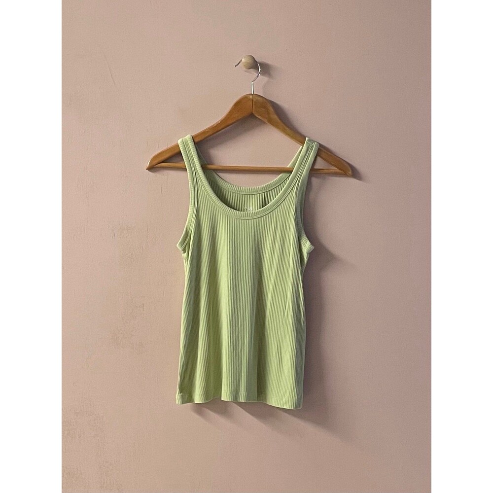 Jenni Intimates Light Green Ribbed Tank Size S GUC